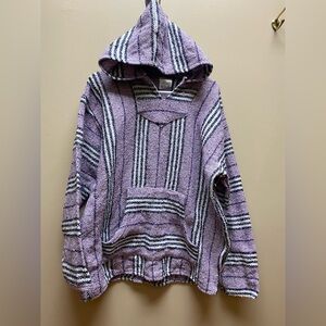 New w/out tag, CANYON CREEK Purple Striped Baja Hoodie, size L